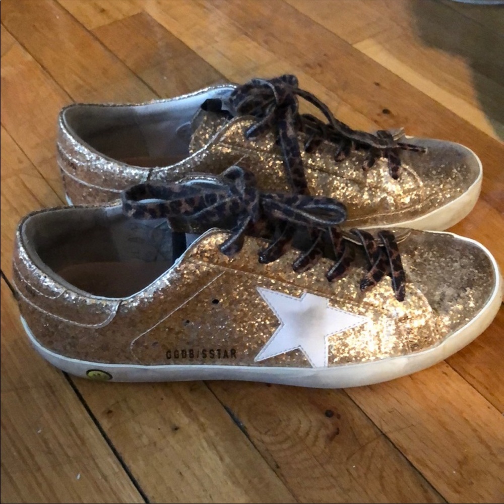 Golden Goose Gold Glitter Sneakers - Picture 4 of 4